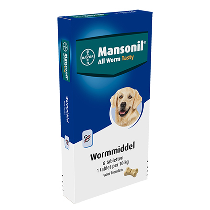 [B84583871] Mansonil All Worm Dog (6 tabletten)