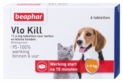 [BP22647] Vlo Kill kat en hond tot 11 kg (6 tab.)