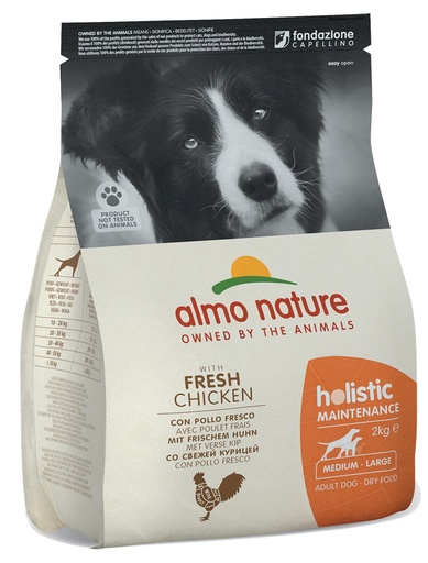 [AL0734] Almo Nature Holistic Dog M Kip & Rijst (2 kg.)