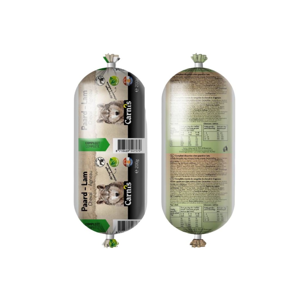 Carnis Vers Vlees Paard/Lam 10 x 1 kg.