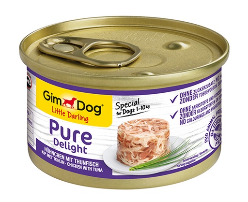 [GIM3027] GimDog LD Pure Delight Kip met Tonijn 12 x 85 gr.