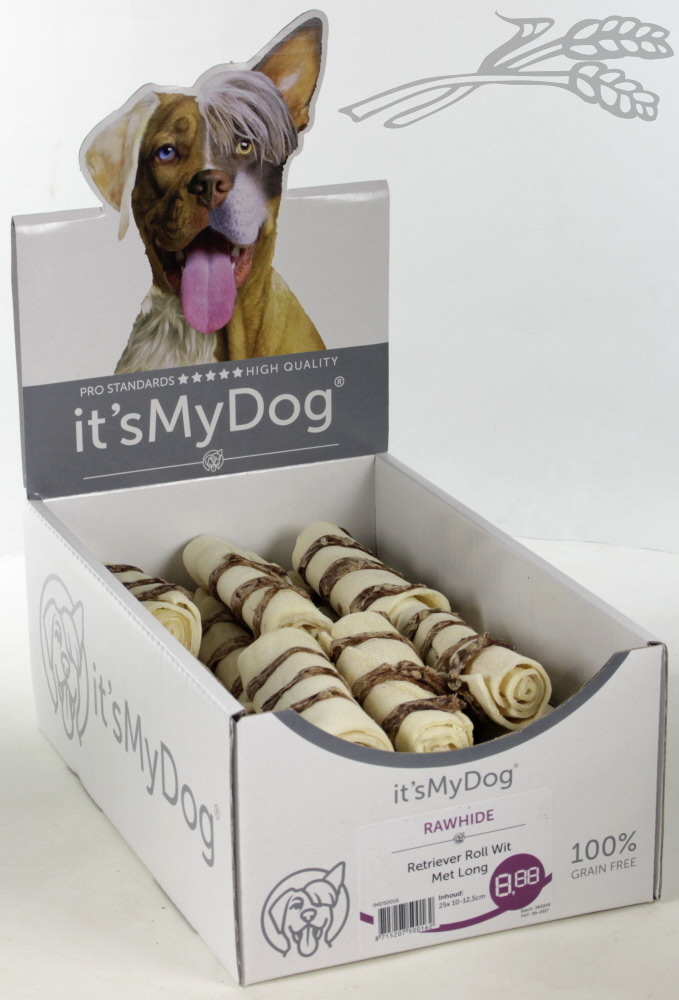 it's My Dog Rawhide Retriever Roll Wit Met Long 25 x 1 st.