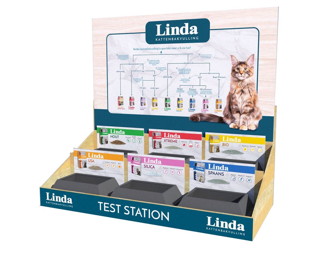 Linda Display leeg hout 1 st.