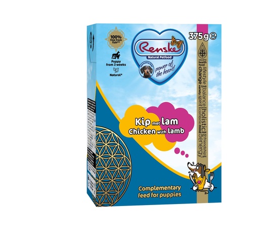 [REN24055] Renske Vers Tetra Puppy Kip met Lam 12 x 375 gr.