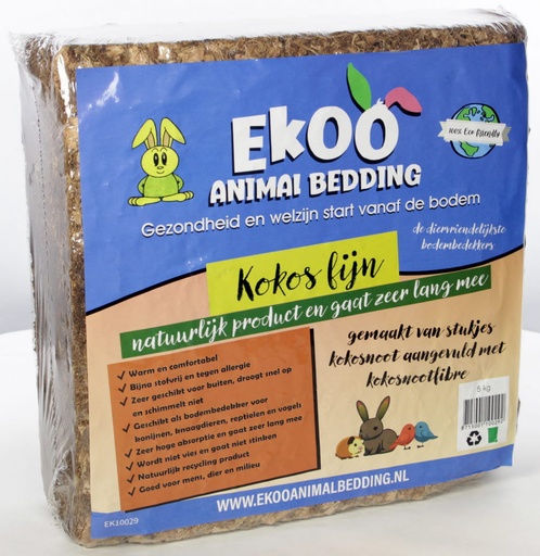 [EK10029] Ekoo Kokosblok Fijn 5 kg.