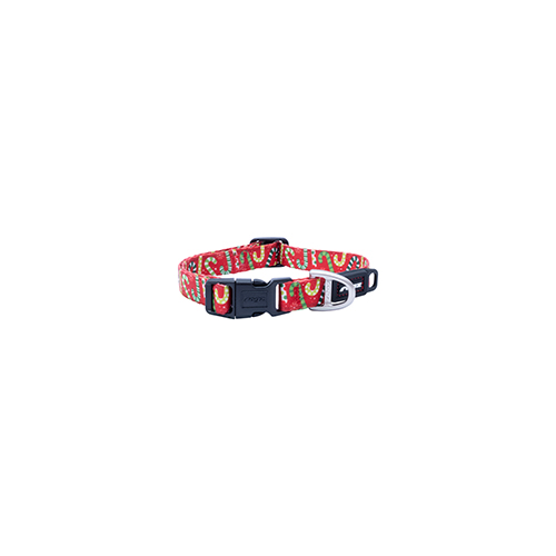 Rogz Fusion Halsband S CandyCane Red