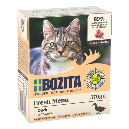 [BZ64937] Bozita Tetra Feline Eend hapjes in saus 6 x 370 gr.